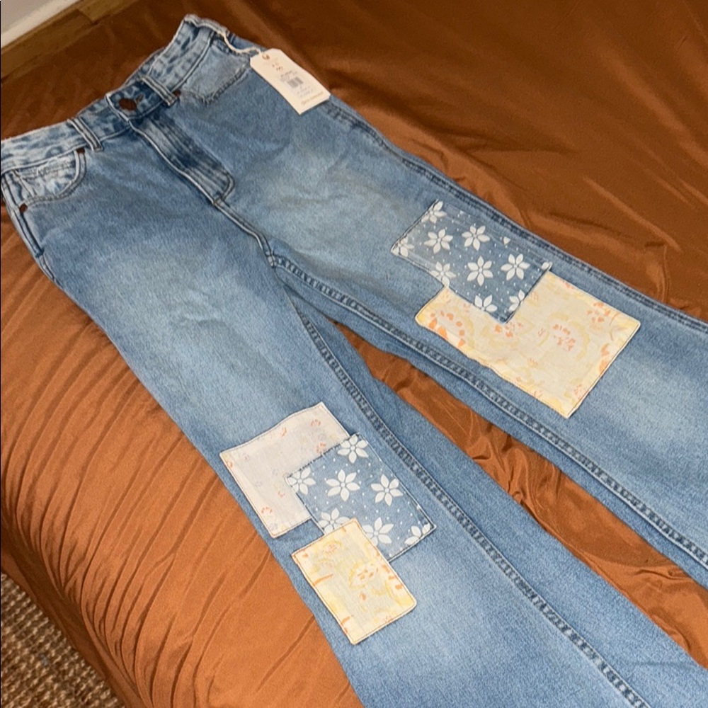 Patchwork high rise straight crop billabong and wrangler